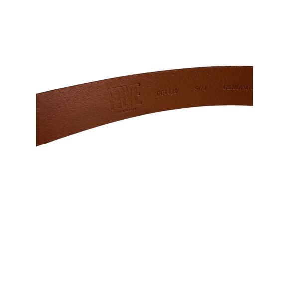 Frye Leather Flat Belt Cognac Brown S/M